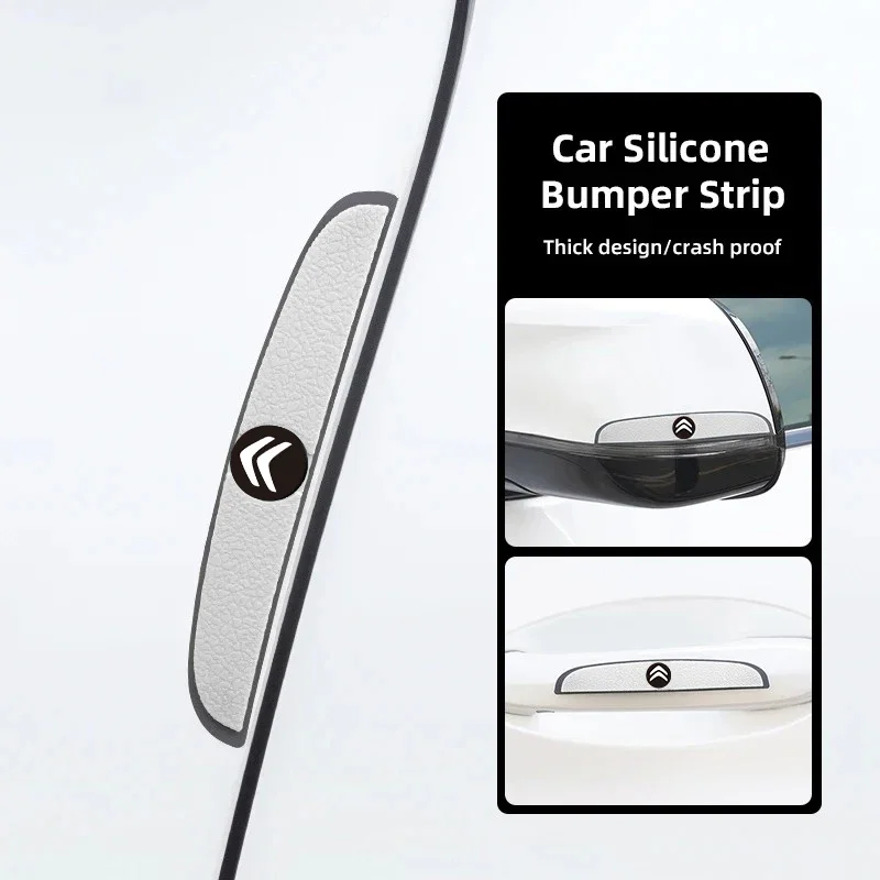 

4pcs Car Door Edge Anti Scratch Collision Protection Strip For Citroen C1 C2 C3 C4 C5 C6 C5X E-C4 C-Crosser C4 Cactus Berlingo
