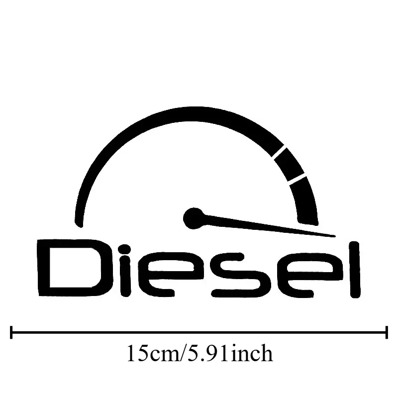 1Pc 2D Flat Diesel Speedometer Vinyl Sticker, Waterproof UV‑Resistant Decal for Car Body Window Decor, Holiday Gift