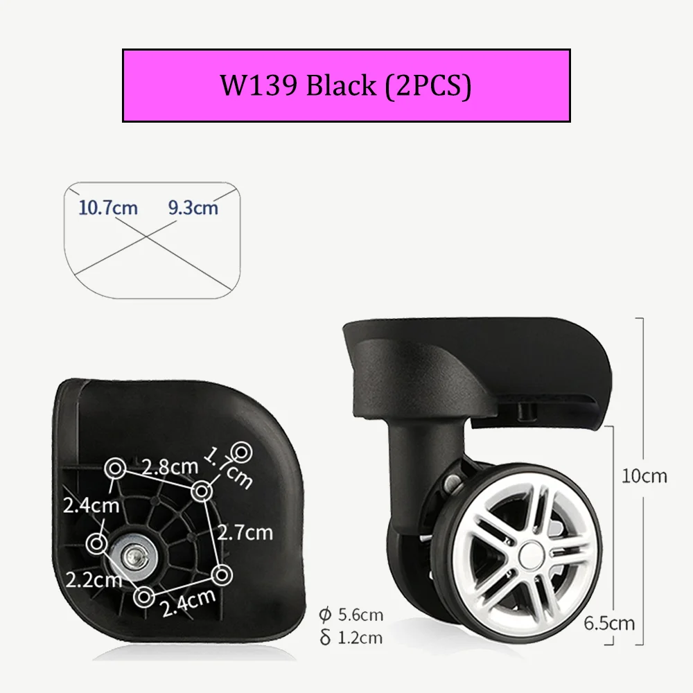 W139 Luggage Case Wheel Accessories Replacement Rollers Business Box Travel Bag Anti-Wear Universal Repairing Pulley Matching