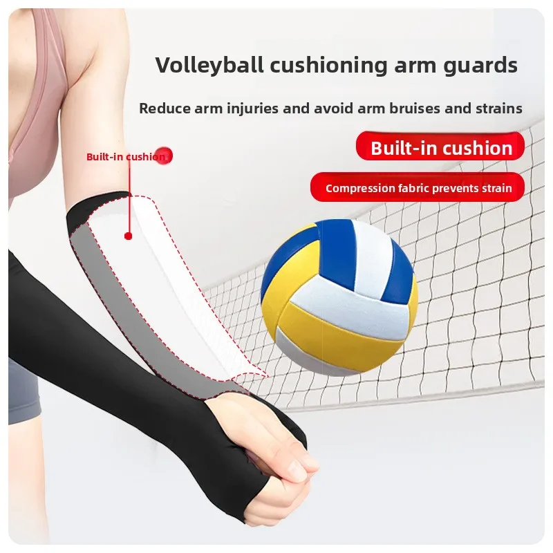 

Ultra-Thin Volleyball Wrist Sleeve - Women's Extended Arm Sleeve for Sports & Exams, Professional Grade Protection