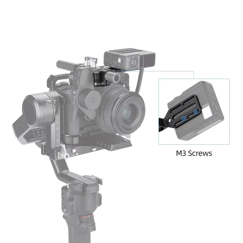 ABZW 15 mm Stangenklemmadapter mit Montageplatte für DJI Focus Pro Lidar für Monitor, drahtloser Sender, Empfänger