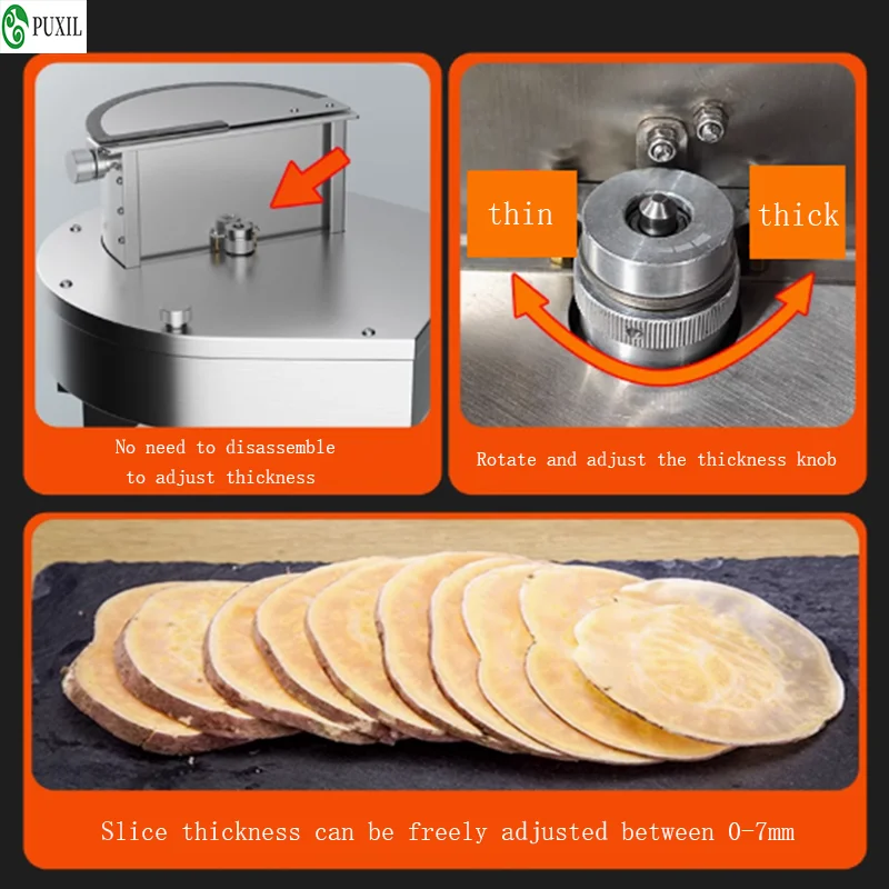 Fangchu slicer, commercial electric fully automatic multifunctional vegetable and fruit slicer, lemon and potato slicer
