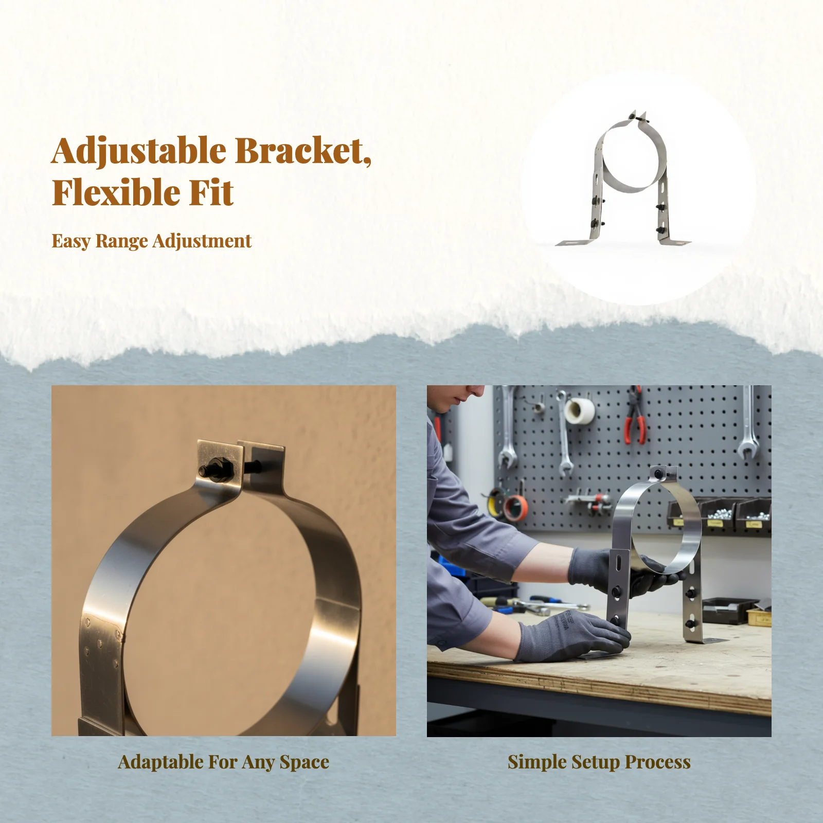 

Хомут для труб из нержавеющей стали с приварным соединением Устойчивый к ржавчине