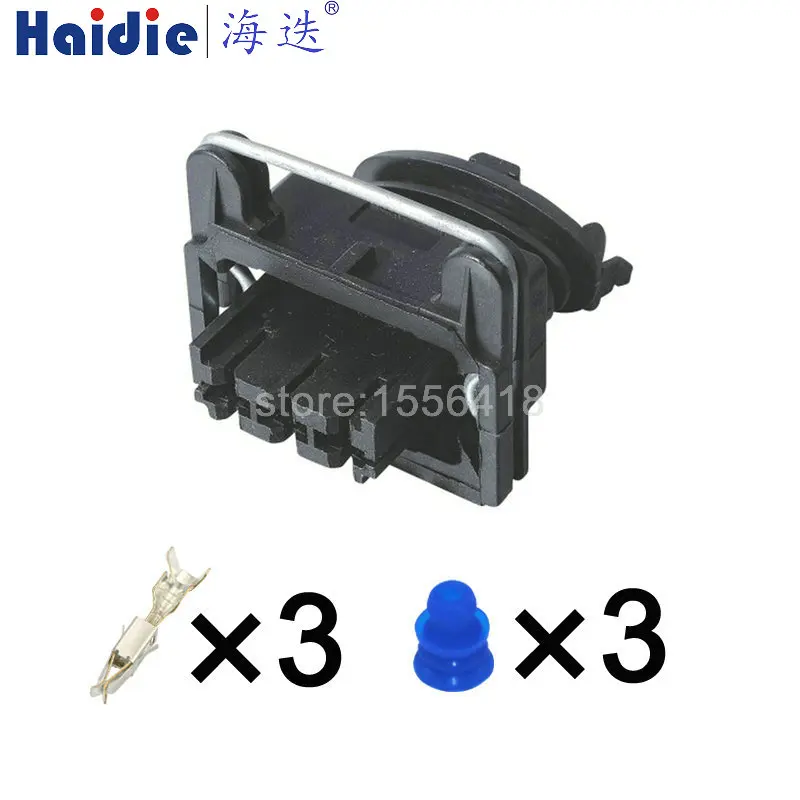 

1-20 sets 3 pin EV waterproof wire harness connector with relevant rubber cover 282246-1