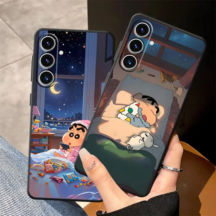 Bedtime Ccrayon Snack Art Case for Samsung Galaxy A57 A06 A55 A23 A53 A17 A25 A16 A05 A73 A51 A52 A36 A15 A37 Phone Cover A13