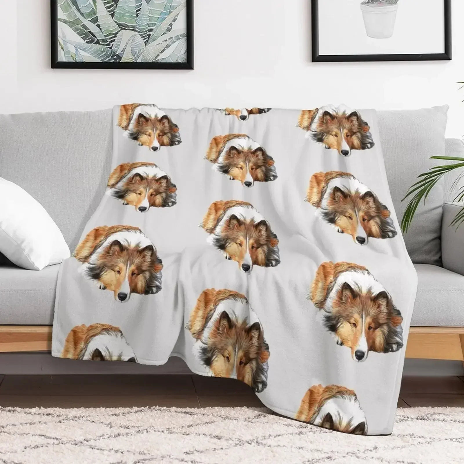 

Rough Collie Throw Blanket Picnic Shaggy Blankets Baby Luxury Designer Vintage For Baby Blankets