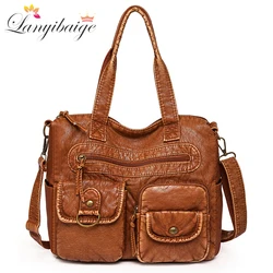 Vintage Pu Leather Luxury Purses And Handbags 2023 High Quality Women Bag Design Multi-pocket Ladies Crossbody Shoulder Bags Sac