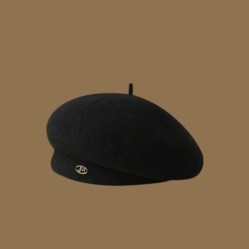 Small perfume wind beret female fall and winter show face small new warm Korean Department of hundred temperament wool