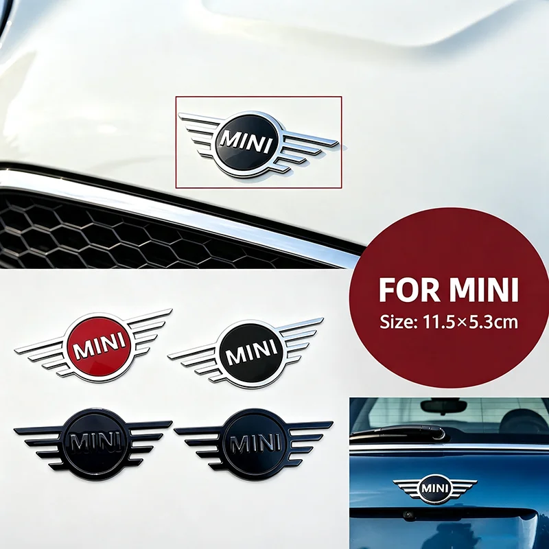 Metal Car Front Hood Stickers Rear Emblem Badge for Mini Cooper Countryman Clubman JCW F55 F56 R55 R56 R60 F60 Accessories
