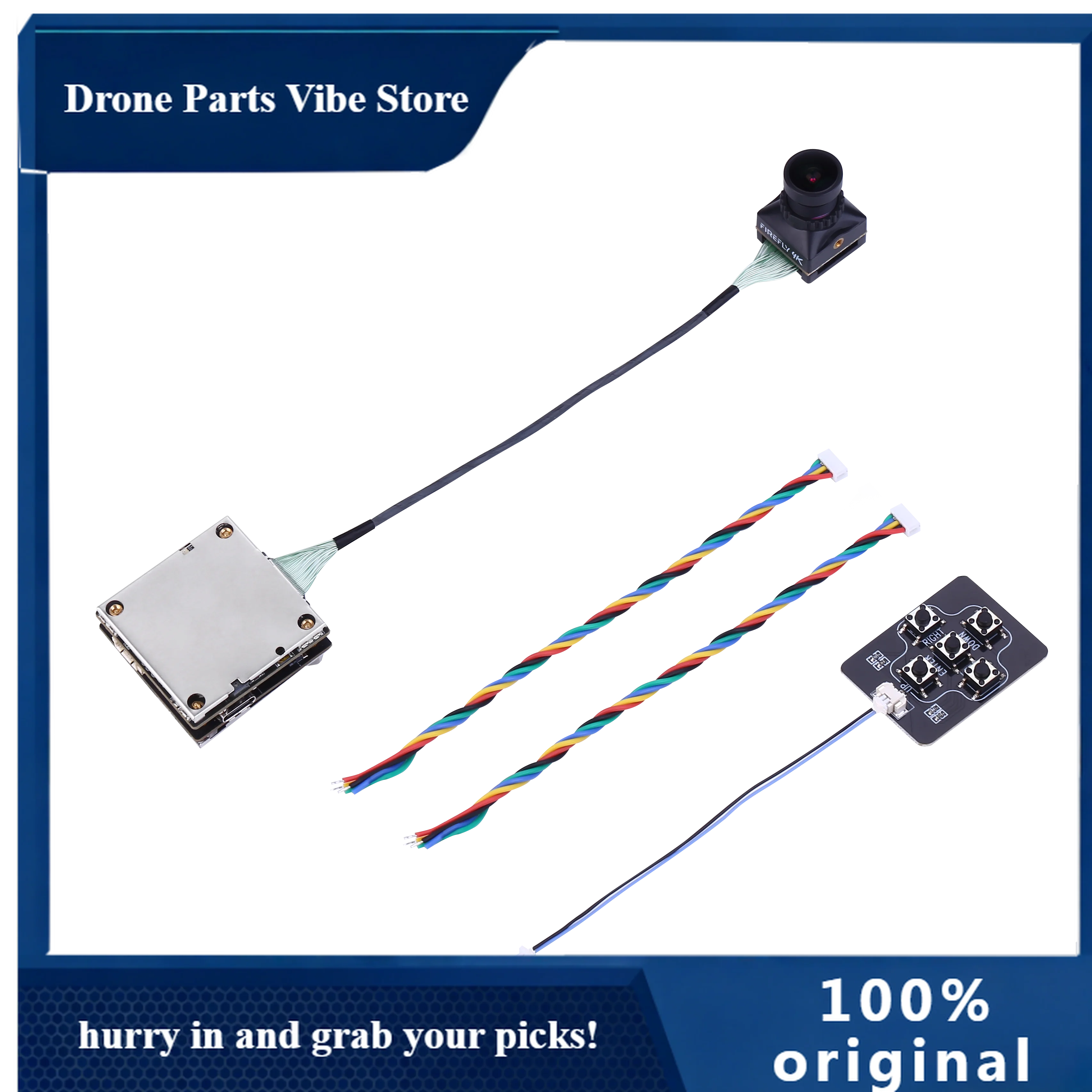 

APHawkeye Firefly V6 LITE 4K 60FPS HDR WiFi HDMI / AV 8X DZOOM Camera 170 Degrees lens / RC remote contro For RC Model Parts