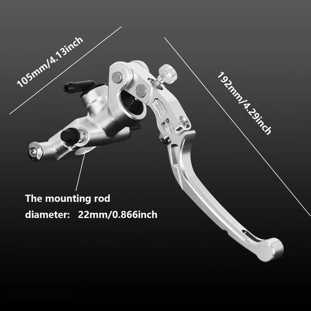 16&17.5RCS Hydraulic clutch brake master cylinder pump CNC aluminum alloy collapsible 90° Handle Bar For Yamaha Honda Kawasaki - Image 2