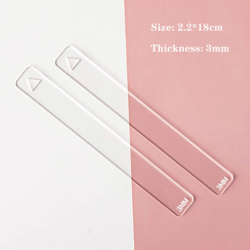 Rolstrip Pin Rail Set Acryl Polymeerklei Dieptegids Set Klei Rolstang Gids met Beschermfolie voor Polymeer Oorbellen