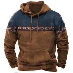 New 2023 Spring and Autumn Trend Men's Sweater Digital Print Pullover Long Sleeve Hooded Casual Versatile Personalized Sweater