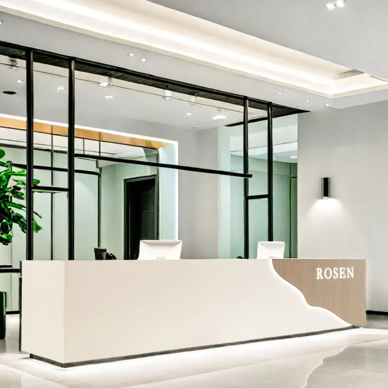 

Entrance Tables Hairdressing Reception Furniture Executive Office Church Pulpit Moveable Mostrador Recepcion Stand Secretary
