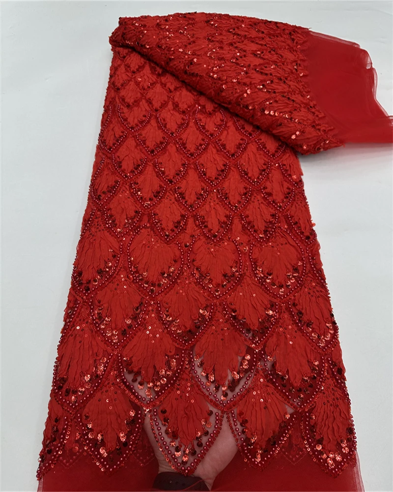 جودة عالية الذهب الأفريقي اليدوية مطرز أقمشة الدانتيل 2025 الخياطة الترتر التطريز النيجيري أقمشة الدانتيل النساء الزفاف