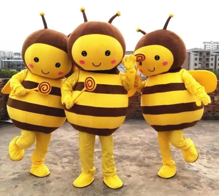 Christmas Bee Hornet Mascot Costume Yellow Bee Mascot Adult Character Costume Cosplay Apparel Wasp Bee Mascot Costume For Hallo