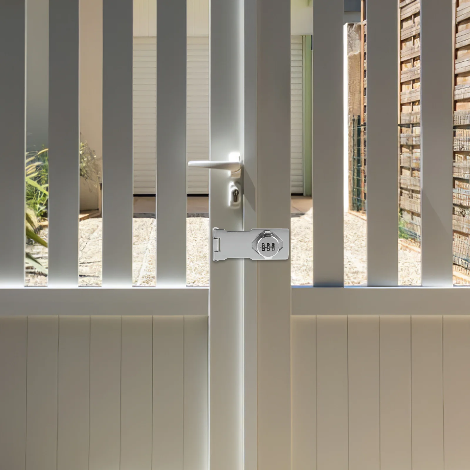 

Password Hasp Lock Mechanical Rotary Latch For Small Doors Cabinets Barn Bathroom Garden Garage Outdoor Door Security Lock