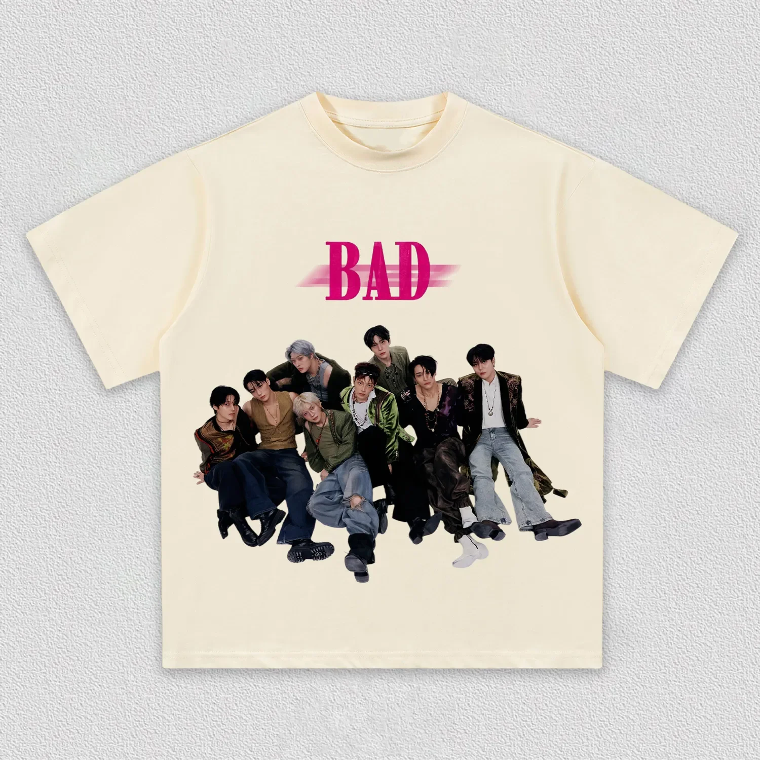 ATEEZ Album GOLDEN HOUR : Part.5 BAD Printed 2026 T-shirt Men and Women 100%Cotton Y2K Clothing Fashion Short Sleeved Casual Tee