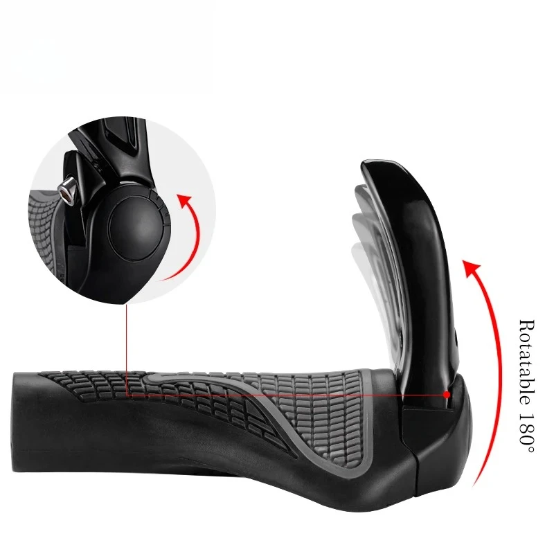 Bicycle Grips MTB Mountain Bike Handlebar Grips Horns Shofar Vice Handle Bike Grips Shockproof Rubber Cycling Grips