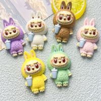6Pcs/Set Cartoon Labubu Series Mini Exquisite Cute Doll Gift DIY Phone shell Accessories Decoration Kawaii Toys