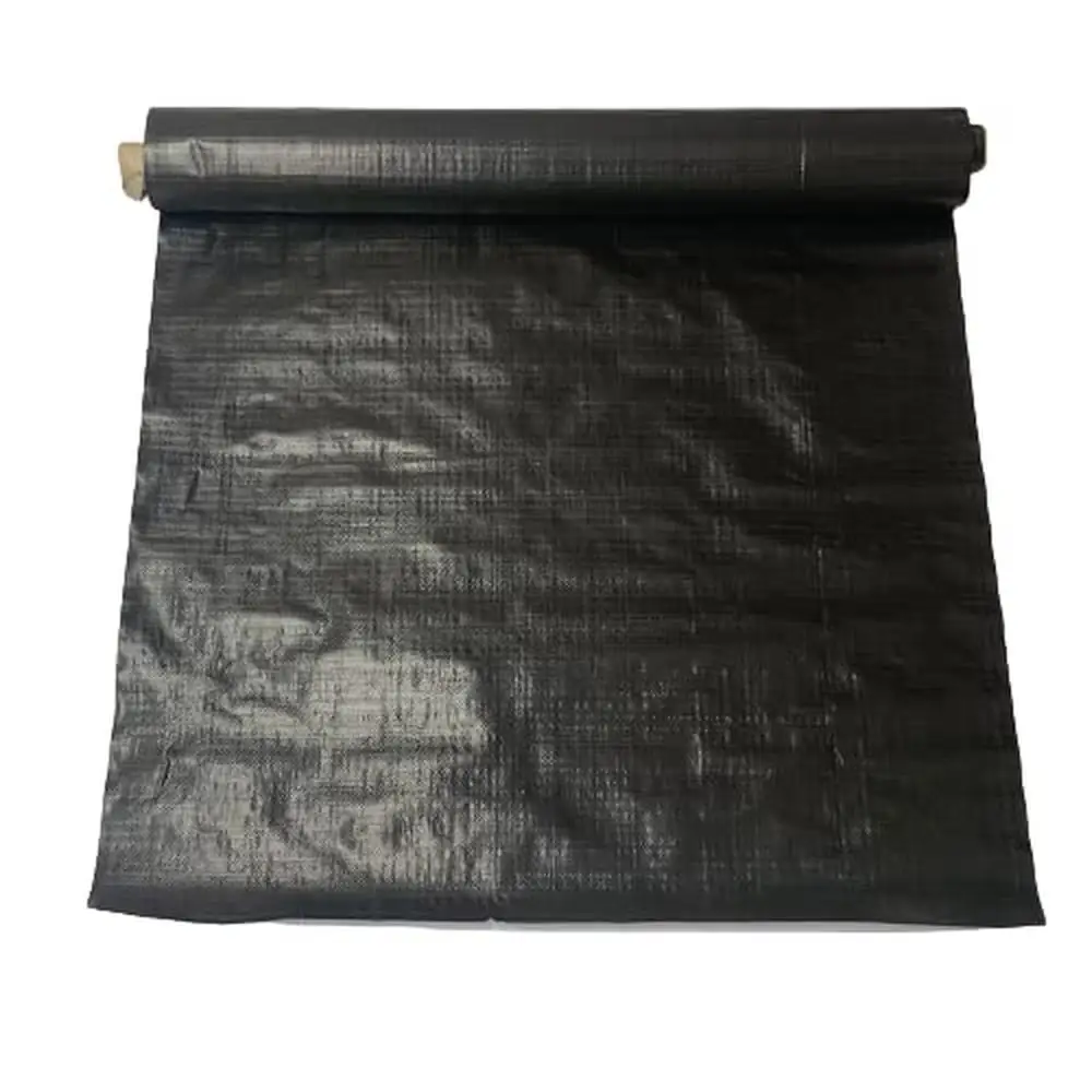 Polyethyleen geweven geotextile stof 6ft x 300ft zwarte bodemstabilisatie 205lbs sterkte