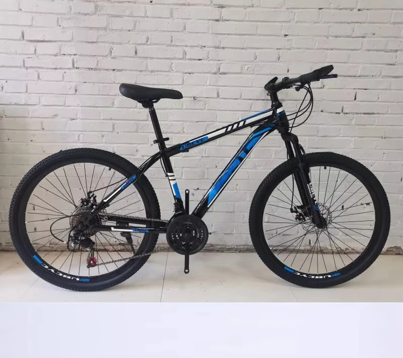 26 Inch Mountain Bikes Bicicletas Bicycle with 21 Speed Gears Disc Brake & Ordinary Pedal Steel Fork Material