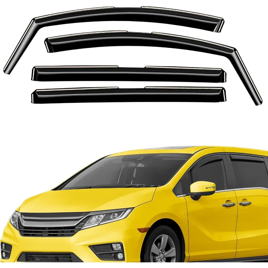 

Сверхпрочные дефлекторы окон InChannel с защитой от дождя для Honda Odyssey 20182025, внешние автомобильные аксессуары для защиты от ветра