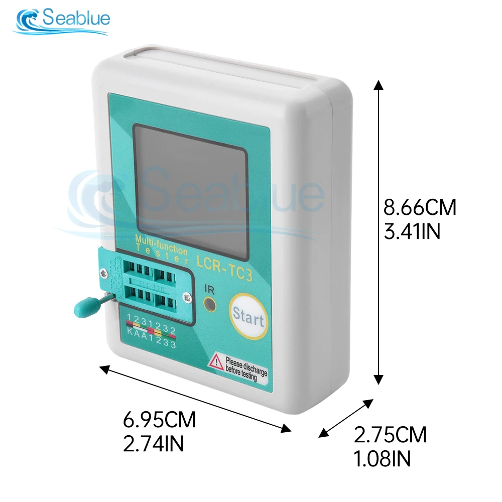 LCR-TC3 High-precision Multifunctional Transistor Tester LCD Diode Triode Capacitor Resistor Test Meter ESR MOSFET NPN PNP