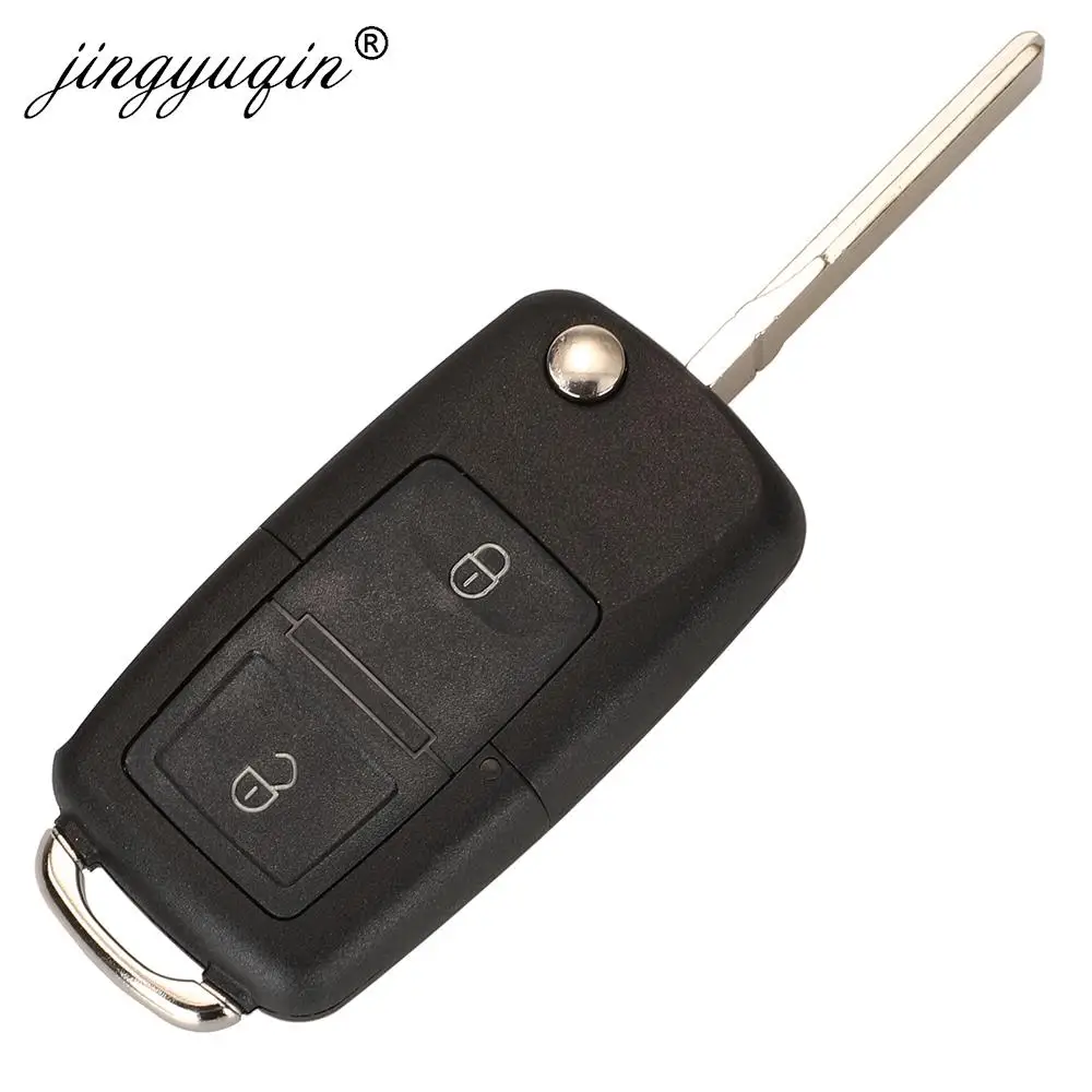 Jingyuqin 1J0959753N Remote Car Key 433Mhz ID48 For VOLKSWAGEN VW Beetle Bora Golf SEAT Toledo SKODA Octavia 2BTN Auto Flip Fob