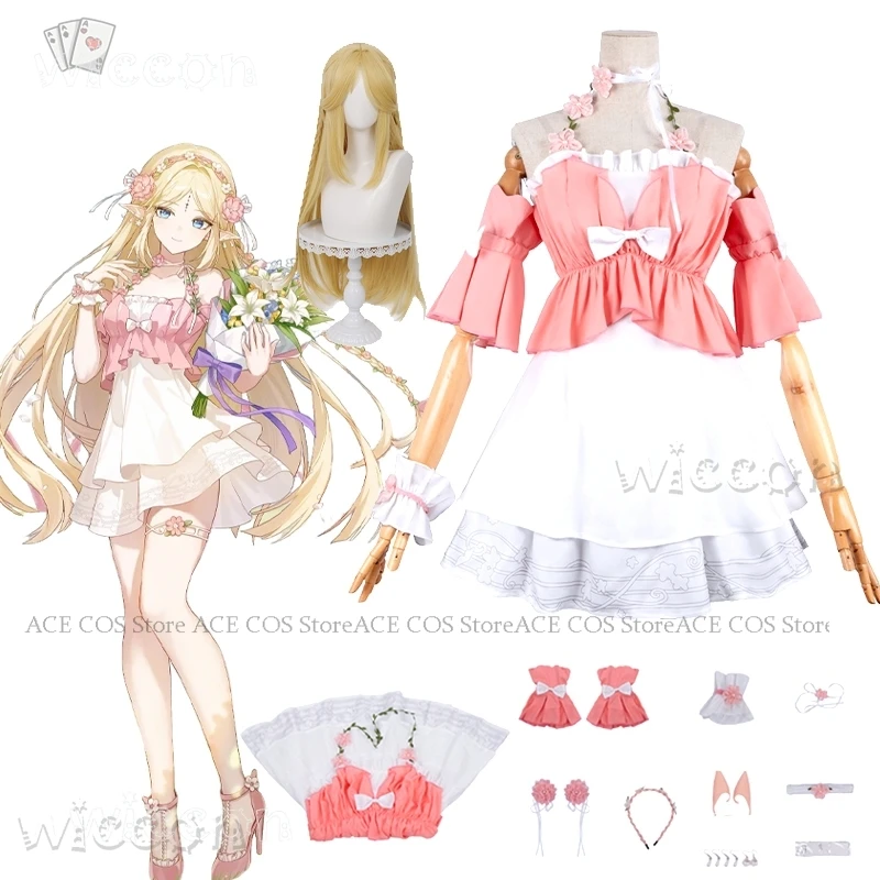

Cartethyia Cosplay Pink Outfit Game Wuthering Waves Clothes Korea Dress Women Girls Halloween Wuwa Lolita Mondern Costume Skirt