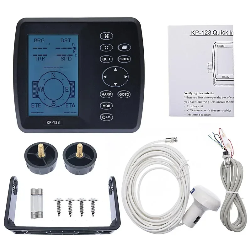 ONWA KP-128 4.3inch LCD Satellite Navigator GPS/SBAS Navigation System DC12V-24V With GPS Antenna For Marine Boat