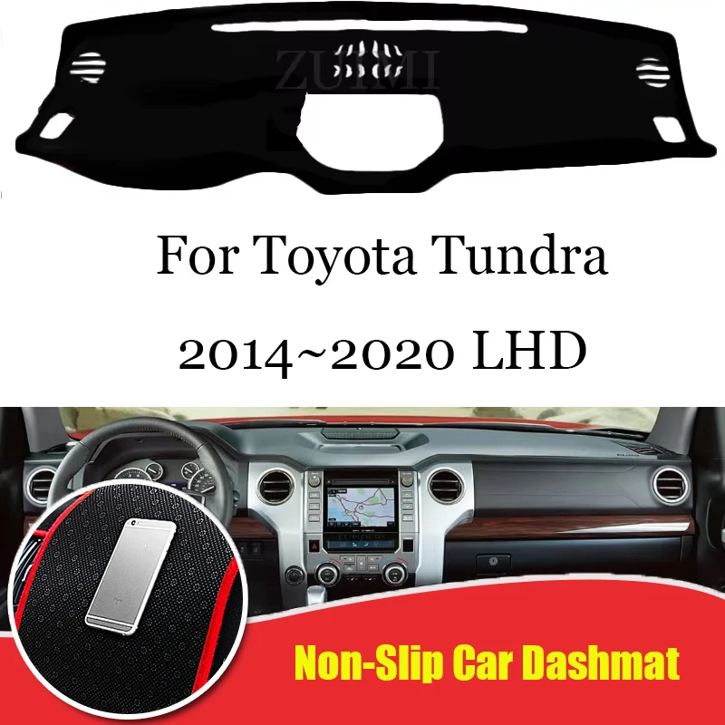 

ZUIMI Dashboard Cover Dash Mat Dashmat For Toyota Tundra 2014~2020 LHD RHD Dash Board Cover Pad Sun Shade Thick Anti Slip