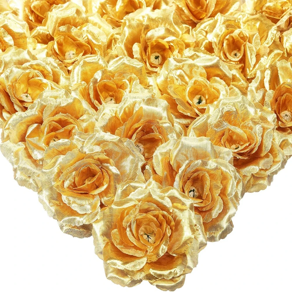 

50/100pcs Artificial Flowers Rose Wedding Home Festival Decor Bridal Outdoor Garden Yard Flower Head DIY Headwear Gift Candy Box