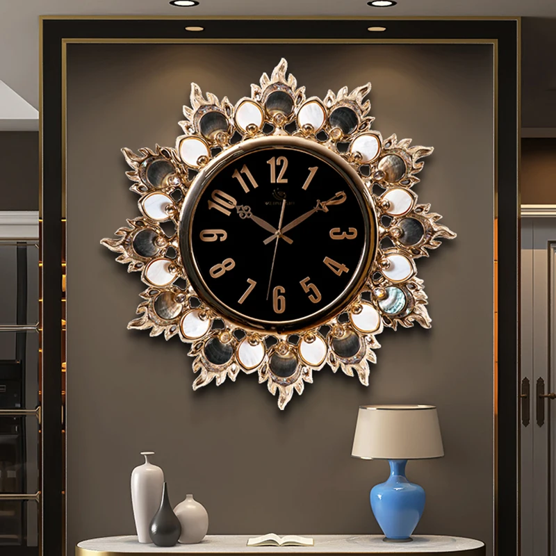 Luxury Creative Decorative Wall Clock Digital Round Nordic Metal Modern Wall Clock Interior Orologio Da Parete Wall Art AB50WC