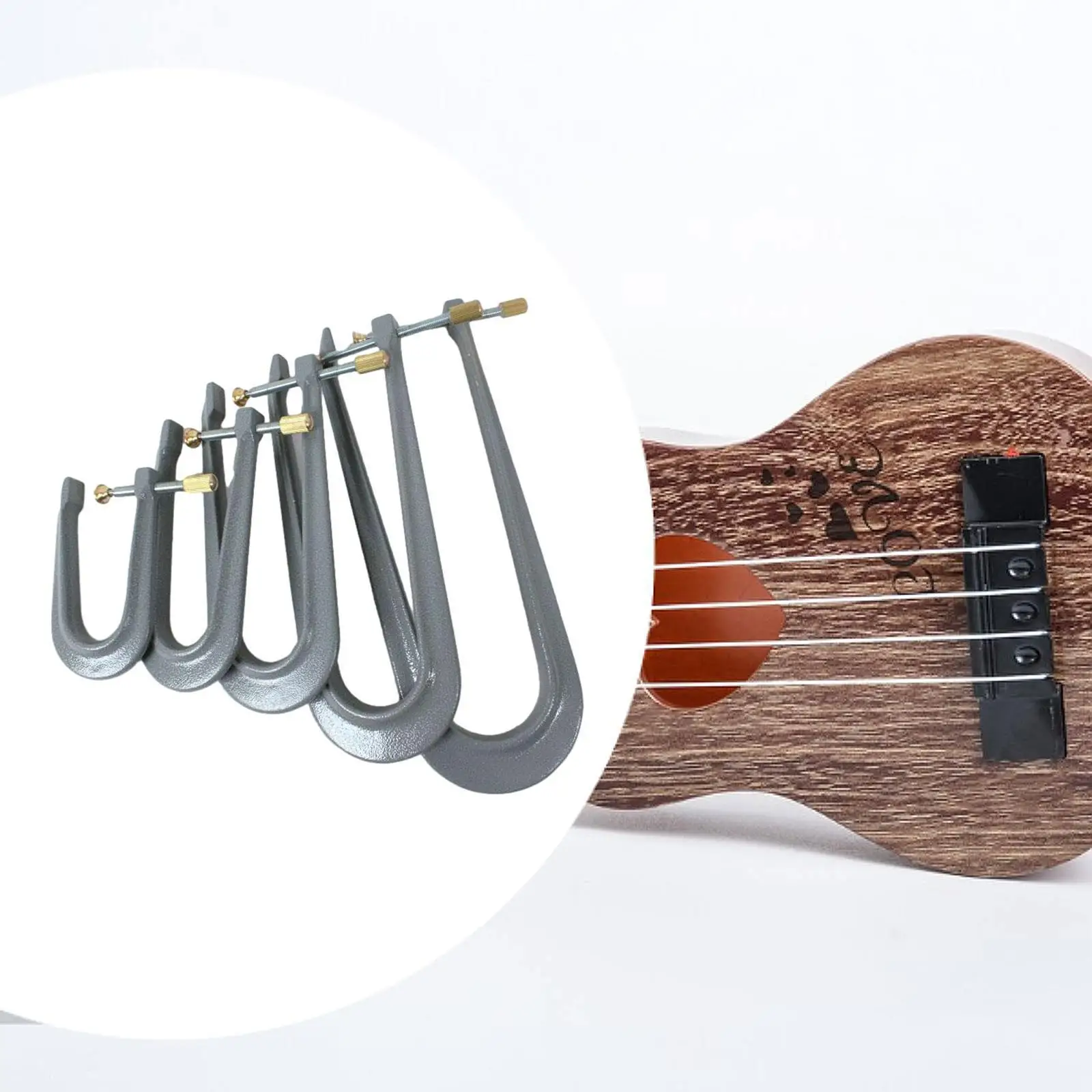 

5Pcs Guitar Bridge Clamp Wear Resistant Easy to Install Practical Guitar Repair Tool Multifunctional for Wood Guitar Supplies