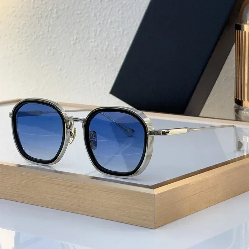 

LEO John Round Alloy Sunglasses High Quality Brand Designer UV400 Luxury Handmade Outdoor Men and Women Eyeglasses with Case