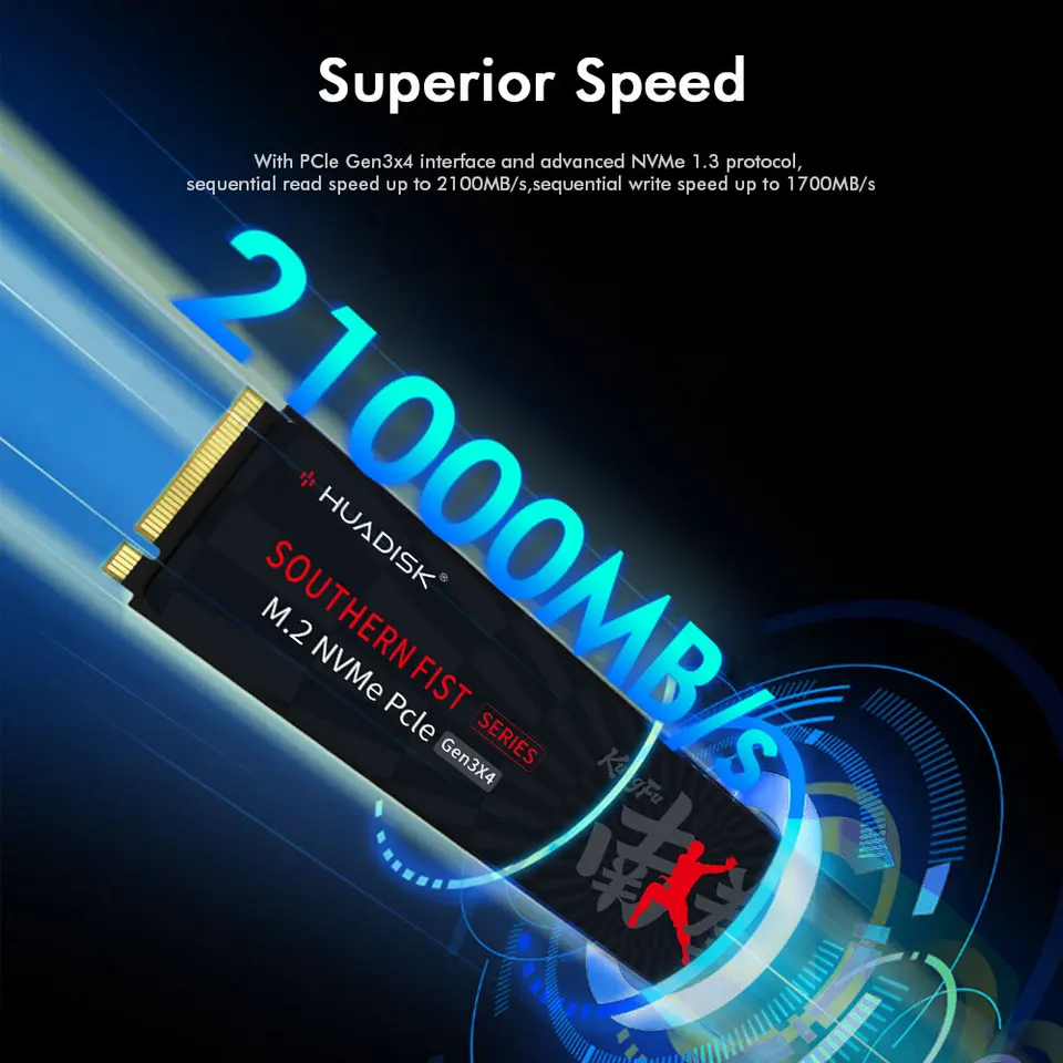 HUADISK SSD NVMe M2 1TB 512GB PCI-e 3.0X4 Internal Hard Disk 2280