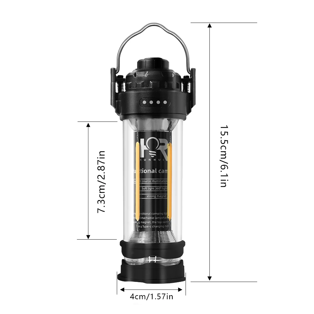 3000mAH Camping Portable Retro Lantern Camping Lighthouse Tent Lighting Lantern Decoration Waterproof Outdoor Atmosphere lights