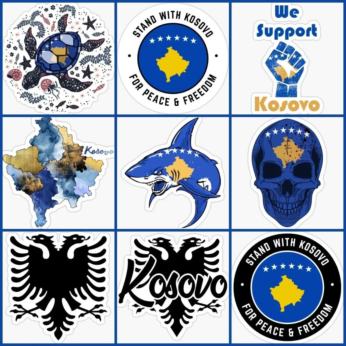 

Kosovo KV Flag Map Eagle Sticker Laptop Moto Bumper Vinyl Window Car Accessories Truck Wall Glass Helmet Racing Camper Decal