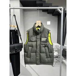 Winter high-end tooling down fashion white duck down strap vest men