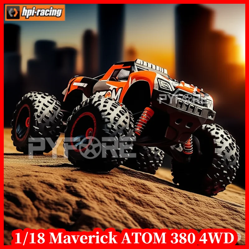 

HPI Racing Maverick ATOM 380 1/18 Scale RC Monster Truck – Brushed 4WD RTR Electric Remote Control Car for Adults & Children