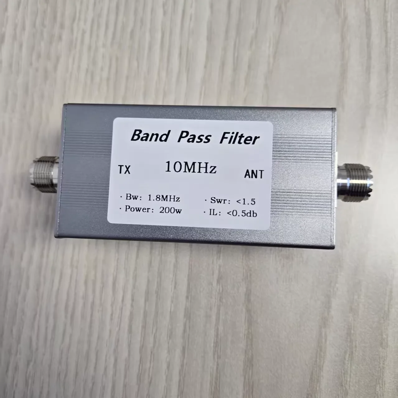 BPF-10M 10MHz Band Pass Filter BPF 1.8MHz Bandwidth suppression harmonic 200W