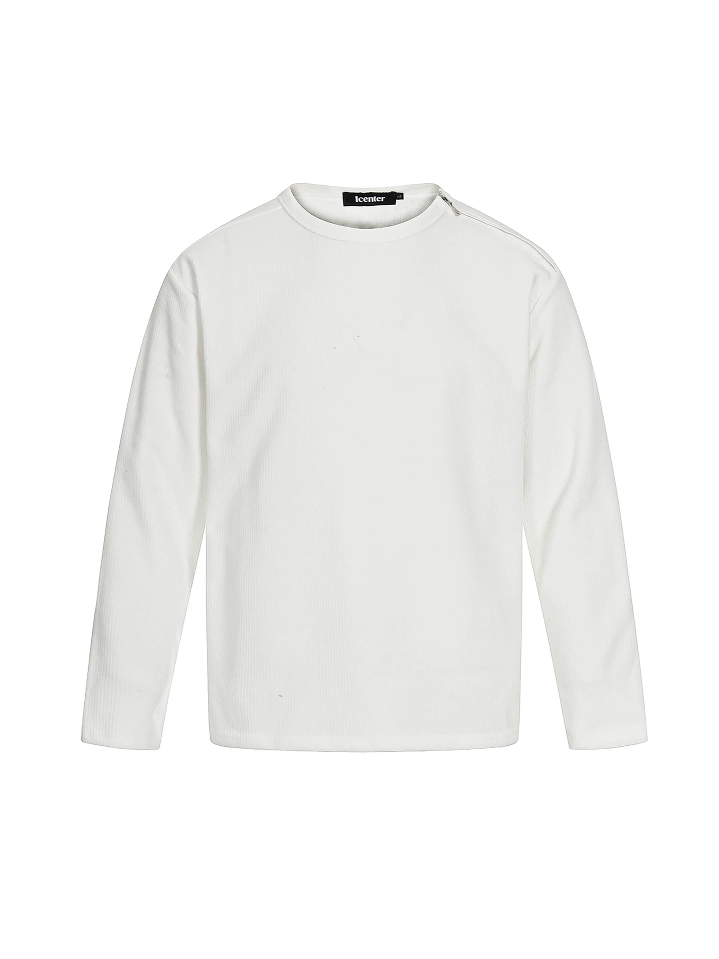 

Ретро-японская футболка с длинным рукавом и круглым вырезом, повседневная весенняя базовая футболка для пар, простая текстура, однотонная