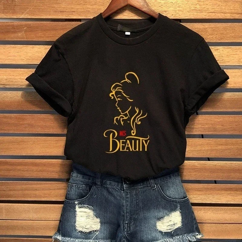 Summer Fashion  Queen T Shirt Beast Beauty Printed  T-shirt Woman Shirt Casual O-Neck Tops Tee Shirt