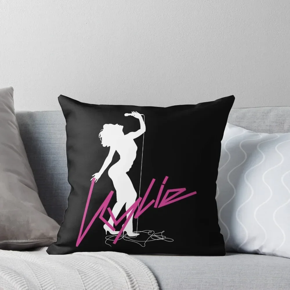 

Kylie Minogue Fever 20th Anniversary White Silhouette with Logo Throw Pillow Pillow Cases Plaid Sofa pillow