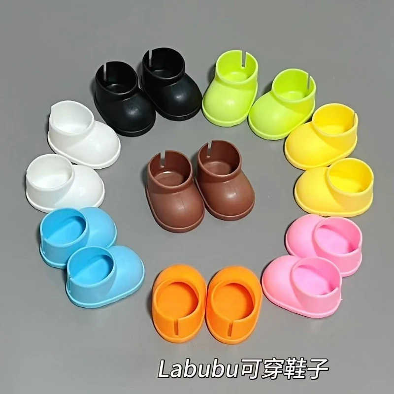 

Cute Mini Shoes Accessories Suitable for 17cm Labubu Vinyl Doll Creative Mini Shoes Dress Up DIY Accessories Children's Toy Gift