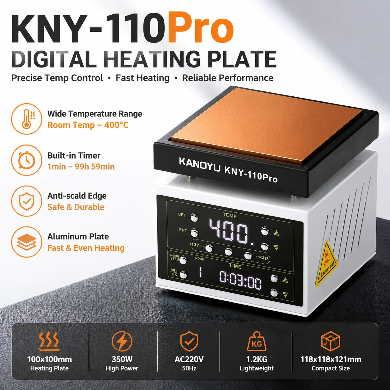 

Intelligent constant-temperature PCB soldering timed preheating platform for heating table