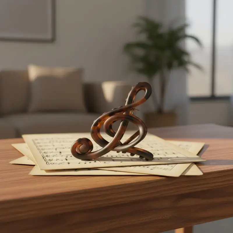 〔CC〕|Women Musical Note Hair Claw Clips Minimalist Style Creative Shark Clip for Office School Home Daily Use〔88〕