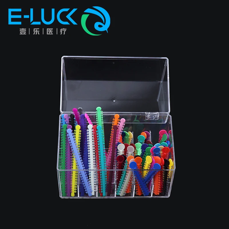 1 pudełko Dental Ligature Tie Case Ortodontyczny łańcuch mocy Placer Ligature Tie 18 otworów Arch Wire Placement Case Storage Box