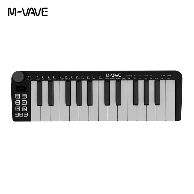 M-vave SMK-25 mini MIDI-instrumenttoetsenbord, 25-speed, ondersteunt draagbare USB draadloze verbinding